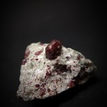 Eudialyte crystals Na15Ca6(Fe,Mn)3Zr3[Si25O73](O,OH,H2O)3(OH,Cl)2 in alkaline rock; Kirovskii apatite mine, Kukisvumchorr Mt, Khibiny Massif, Kola Peninsula, Murmanskaja Oblast', Northern Region, Russia; 47 x 39 x 25 mm